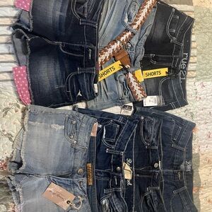 Assorted Denim Jean Shorts - Light to Dark Blue